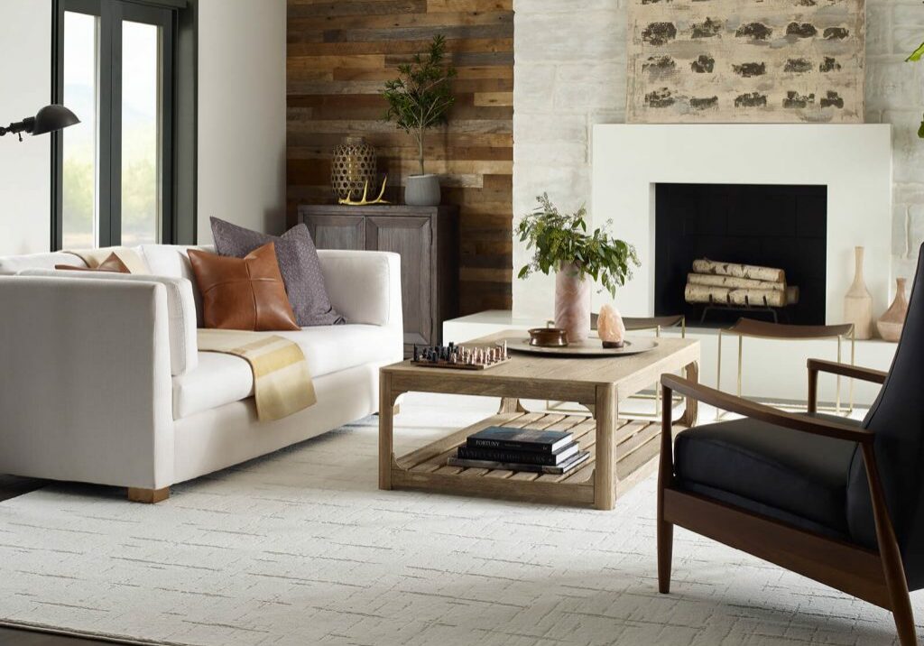 custom area rug in living room | Mill Direct Floor Coverings